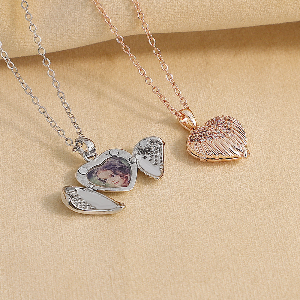 Diamond Heart-shaped Frame Clavicle Chain