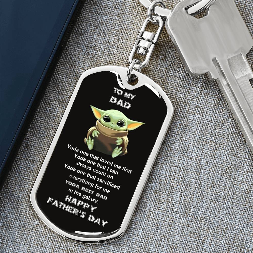 Yoda Best Dad Keychain