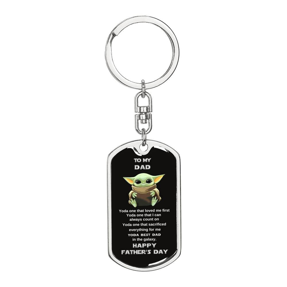 Yoda Best Dad Keychain