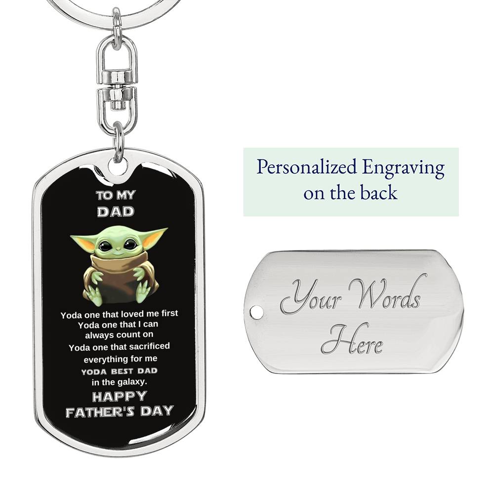 Yoda Best Dad Keychain