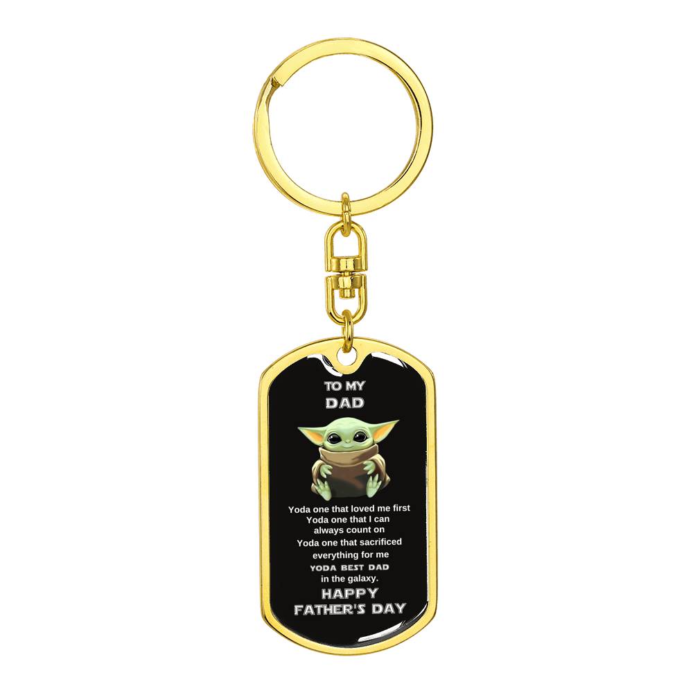 Yoda Best Dad Keychain