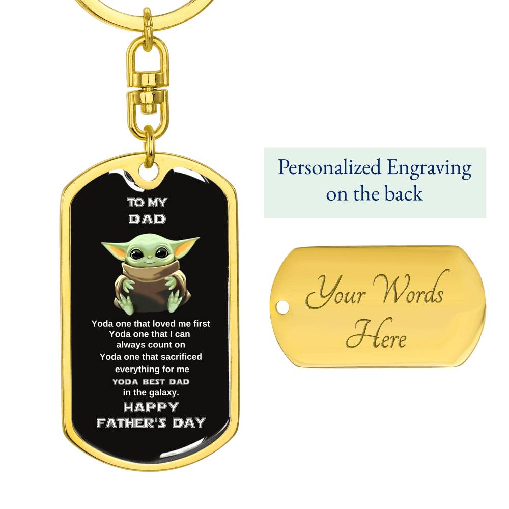 Yoda Best Dad Keychain
