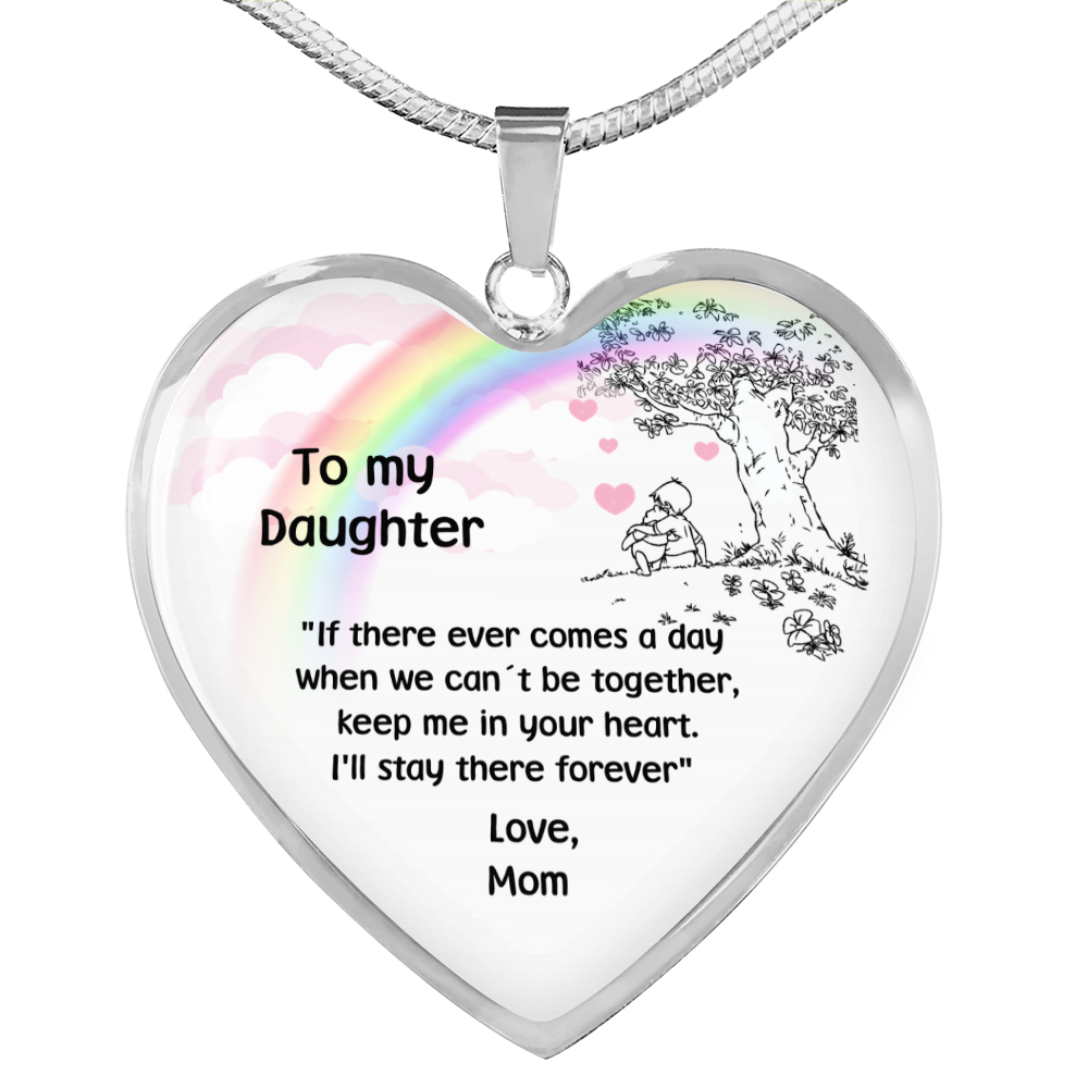 Winnie The Pooh heart pendant for Daughter