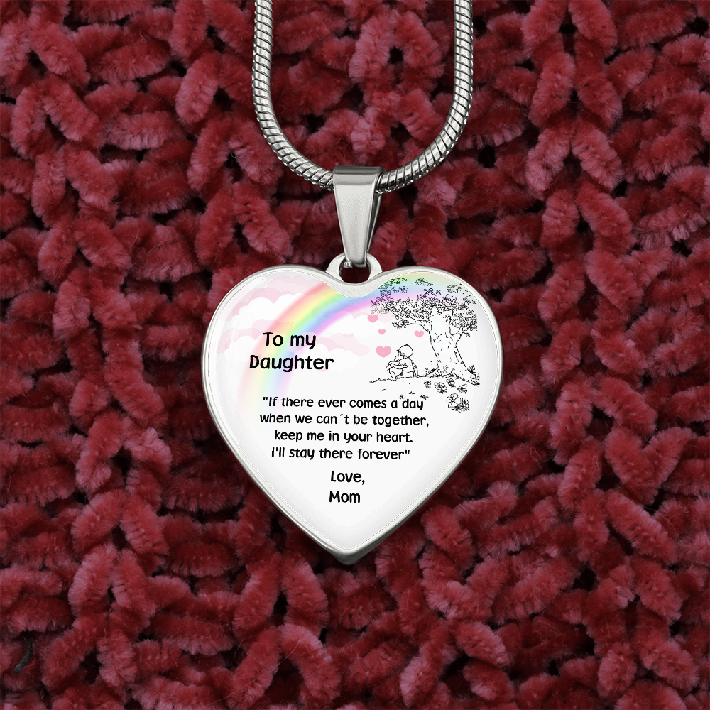 Winnie The Pooh heart pendant for Daughter