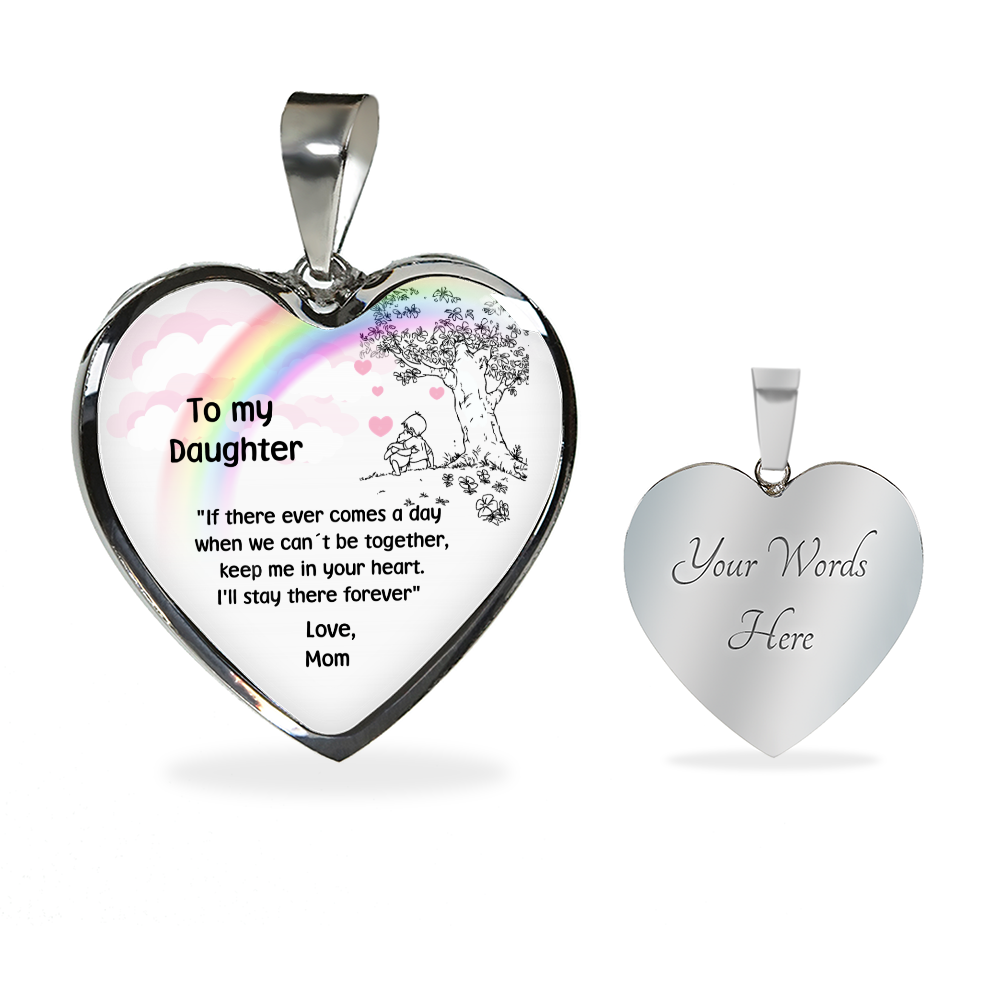 Winnie The Pooh heart pendant for Daughter