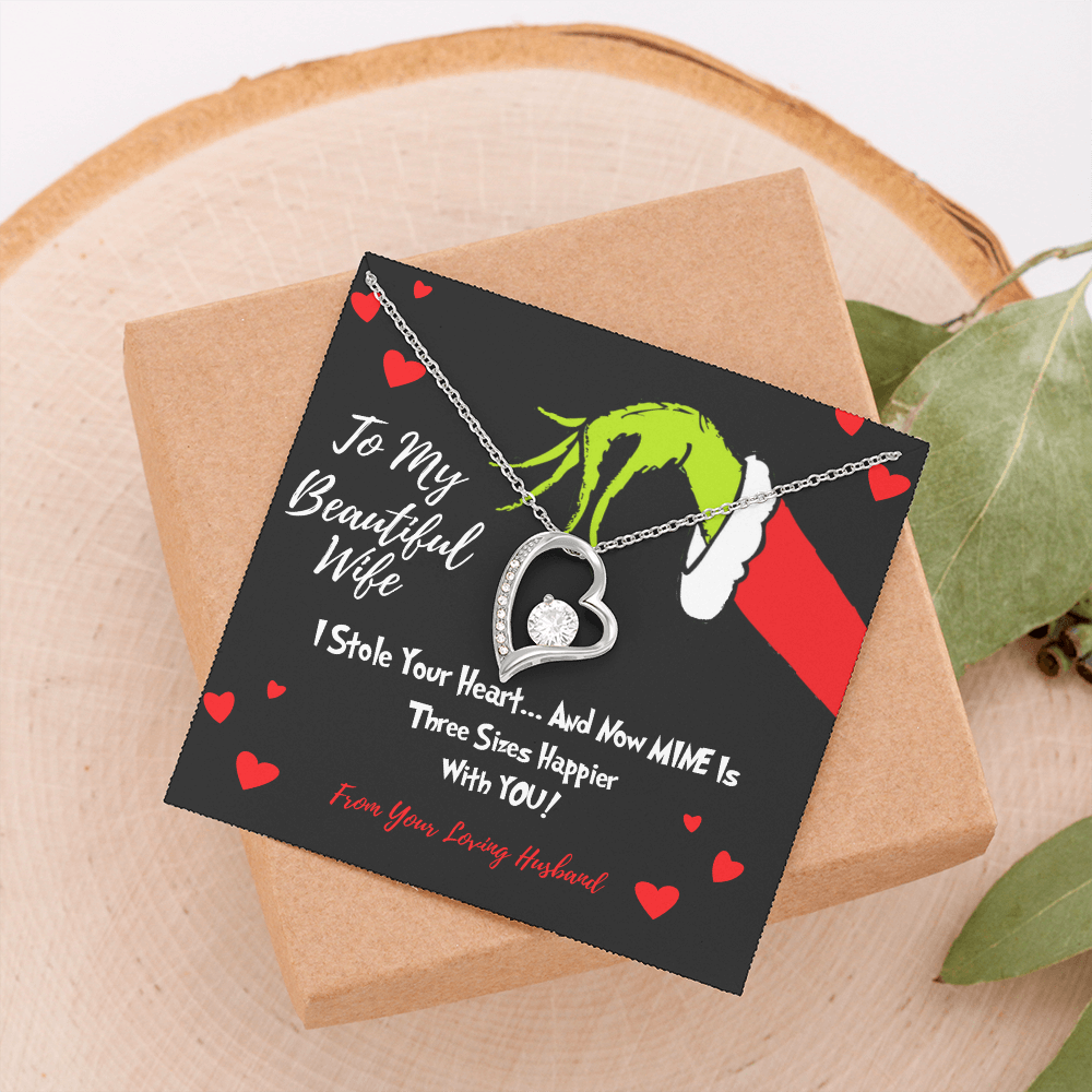 Grinch necklace for Wife I stole your heart