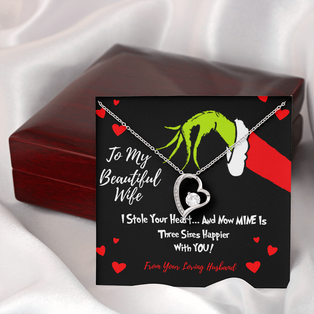 Grinch necklace for Wife I stole your heart