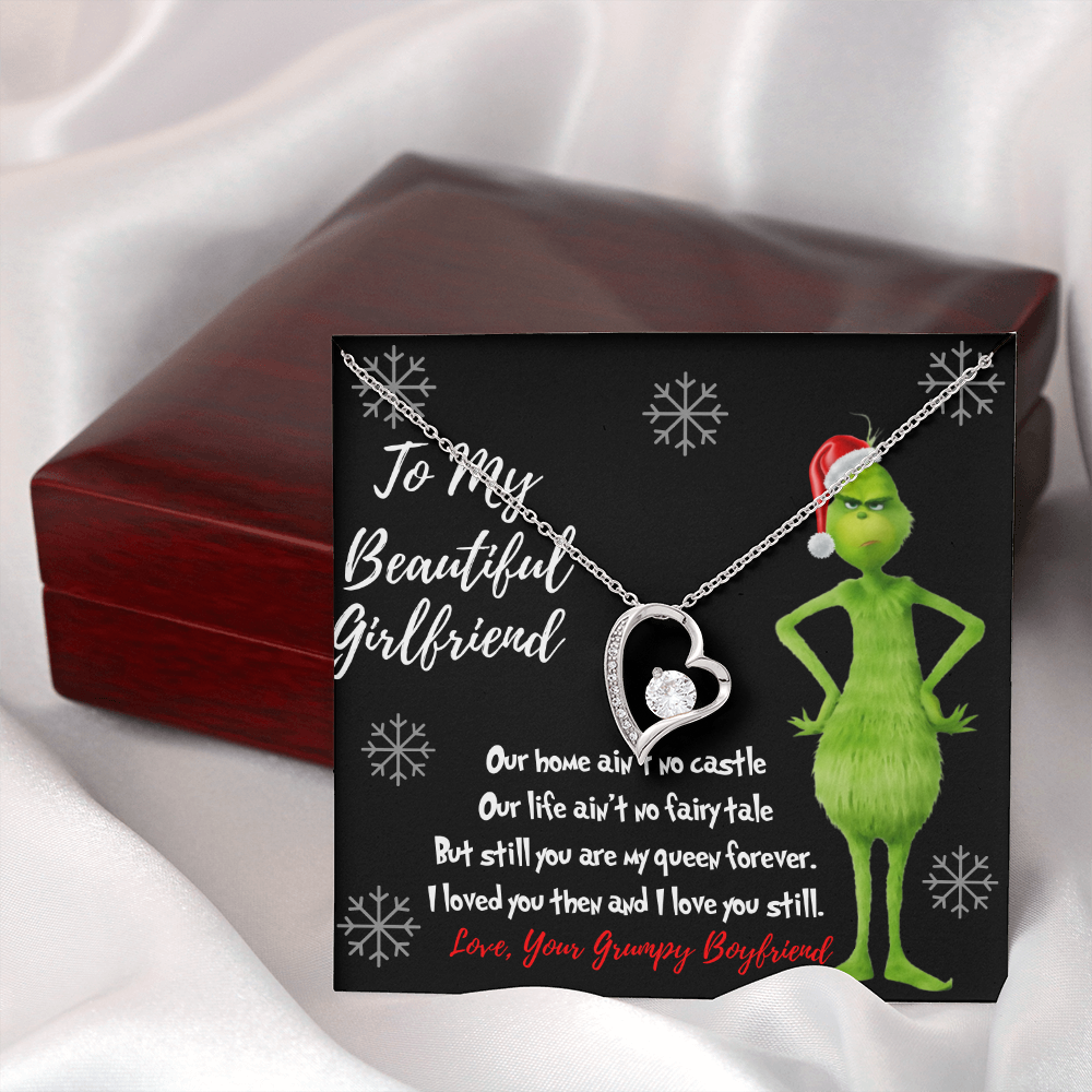 Grinch heart necklace for Girlfriend I stole your heart