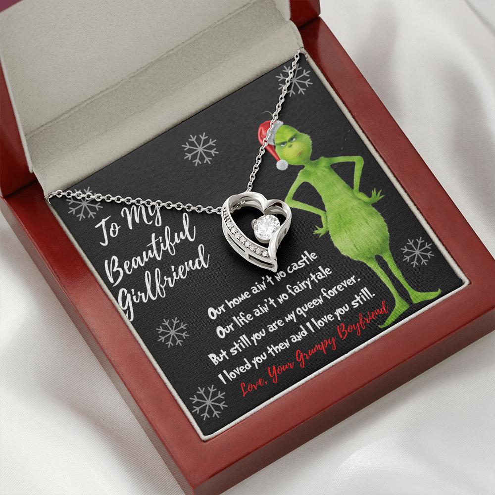 Grinch heart necklace for Girlfriend I stole your heart