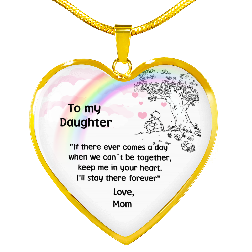 Winnie The Pooh heart pendant for Daughter