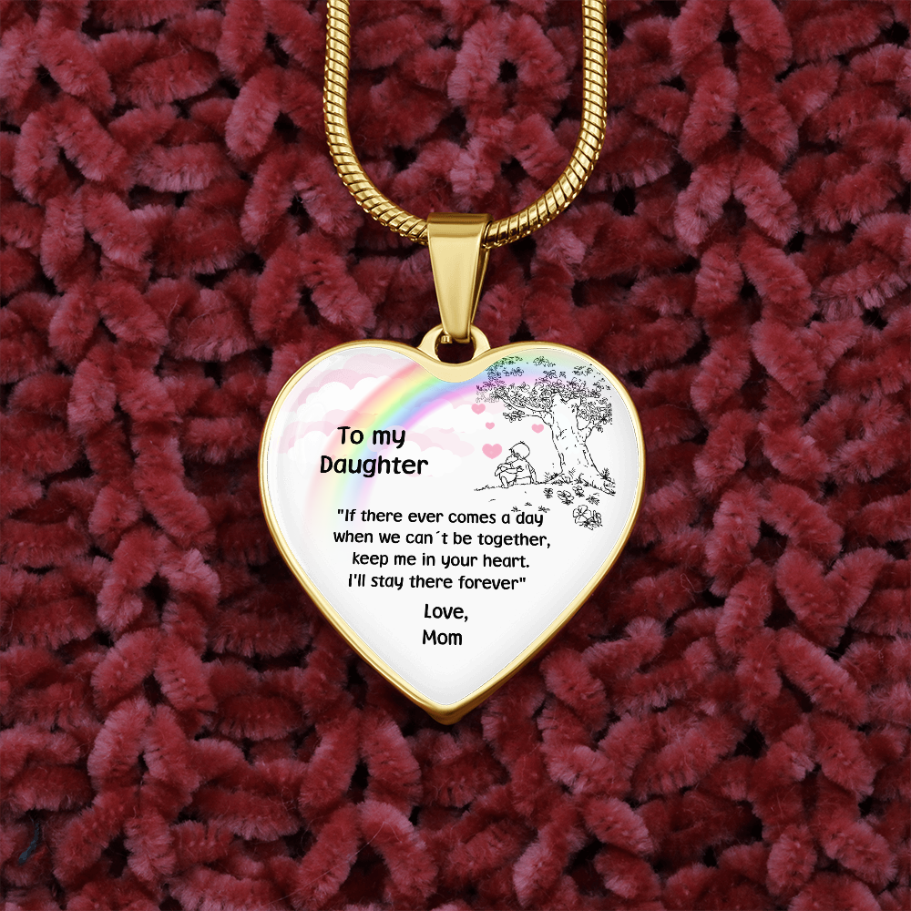 Winnie The Pooh heart pendant for Daughter