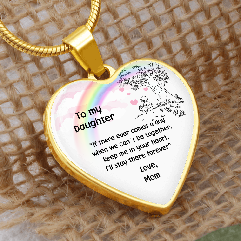 Winnie The Pooh heart pendant for Daughter