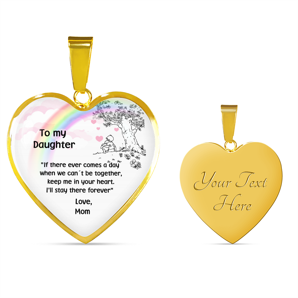 Winnie The Pooh heart pendant for Daughter