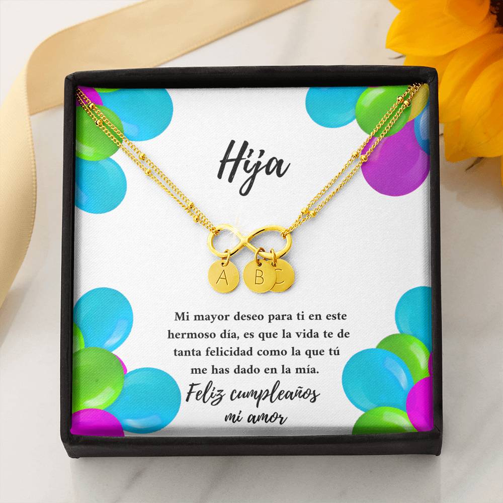 Hija te deseo toda la felicidad