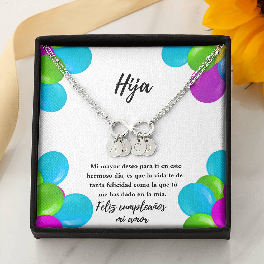 Hija te deseo toda la felicidad