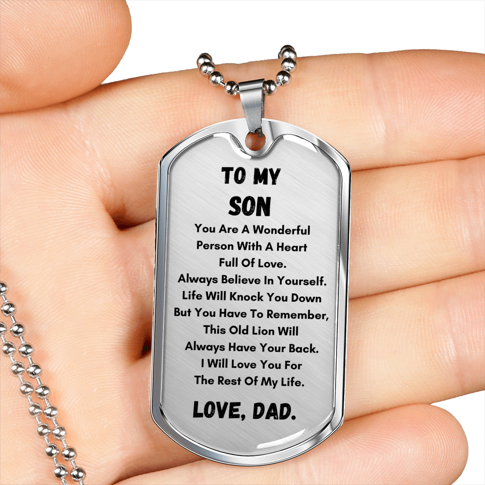 To my son I will always have your back
