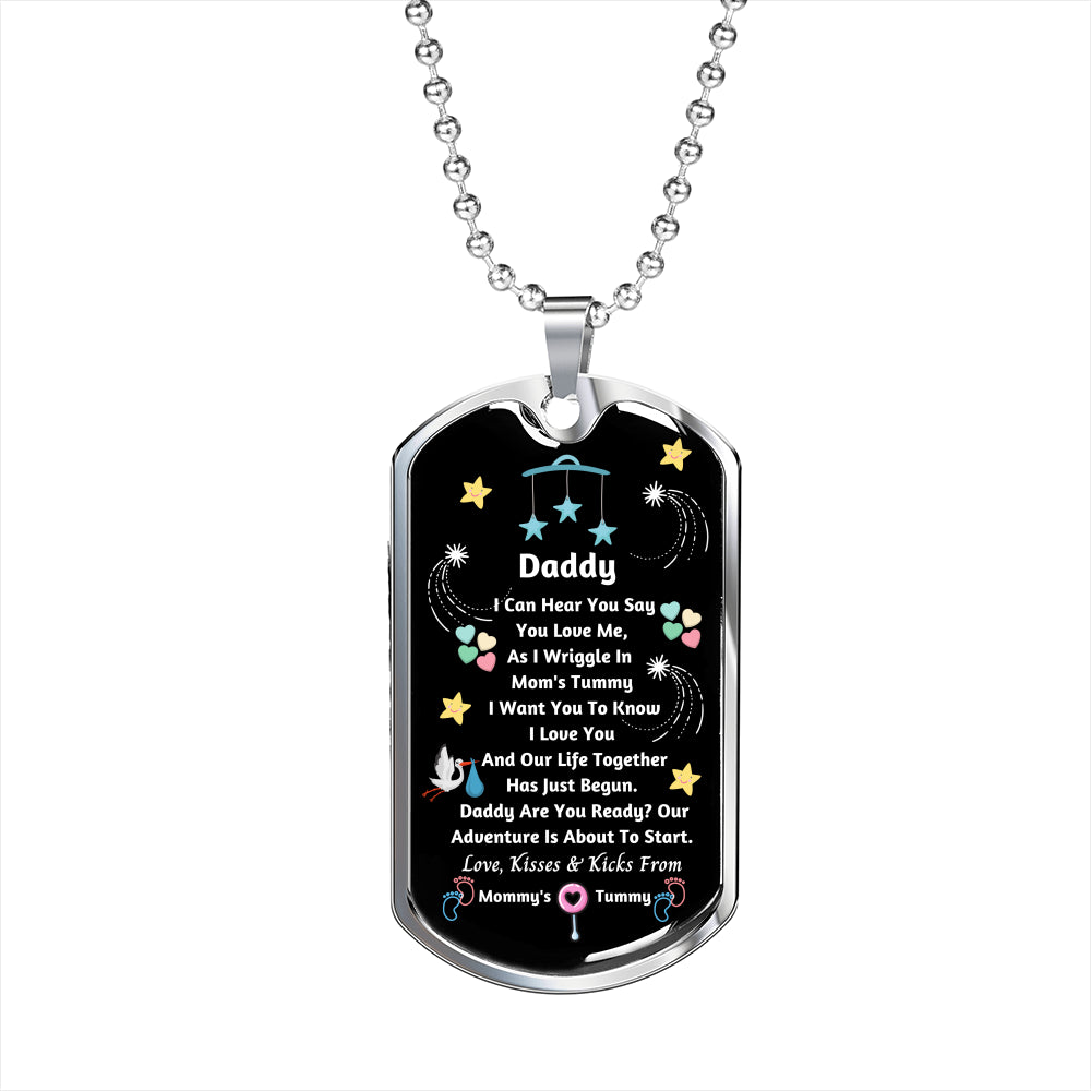 new dad dog tag pendant