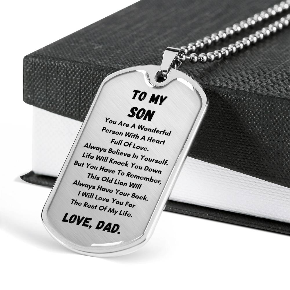 To my son I will always have your back