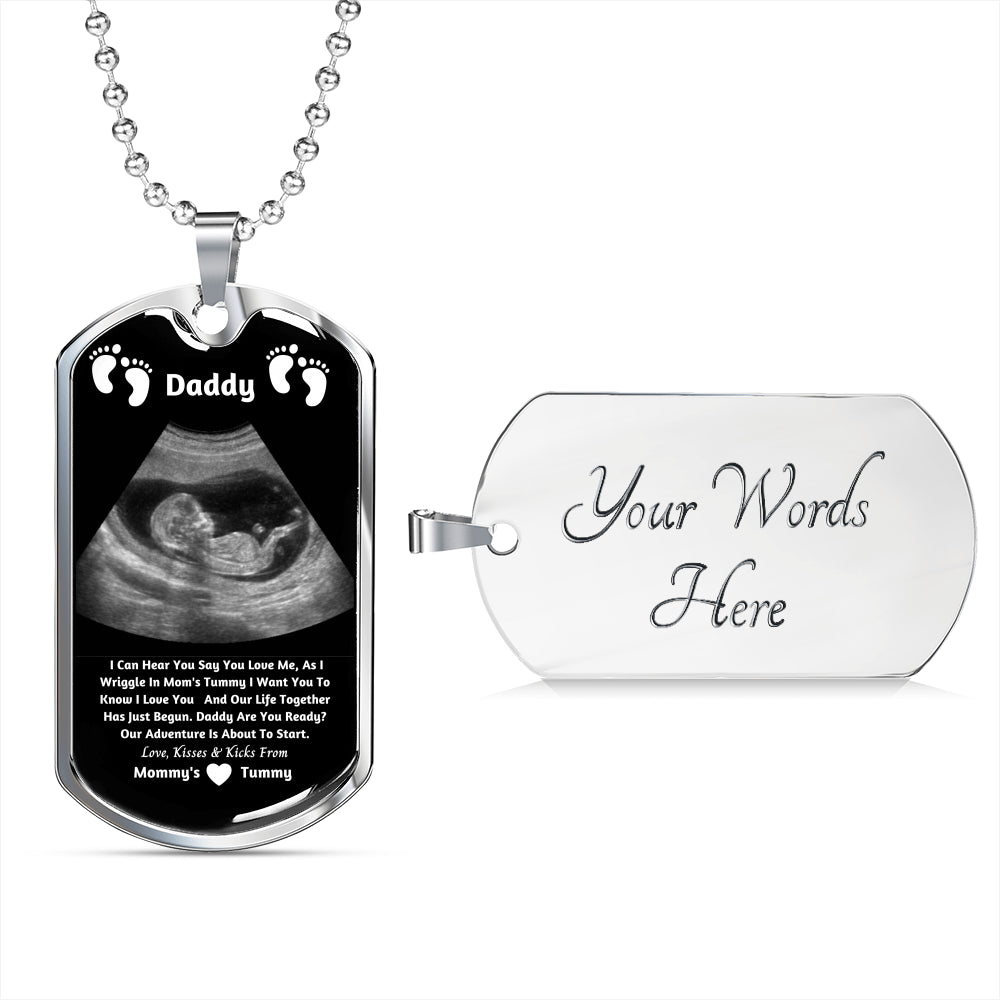 New Dad Dog Tag Pendant- Daddy, Are You Ready?