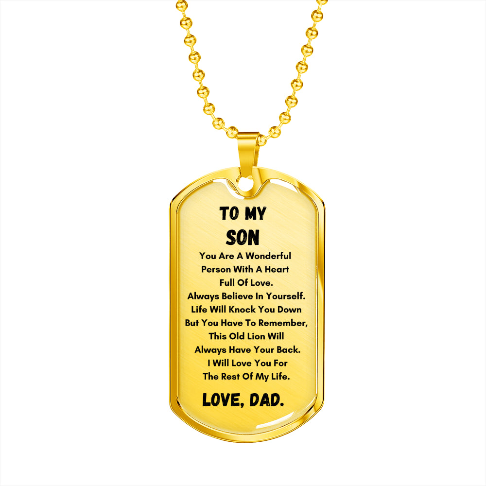 To my son I will always have your back