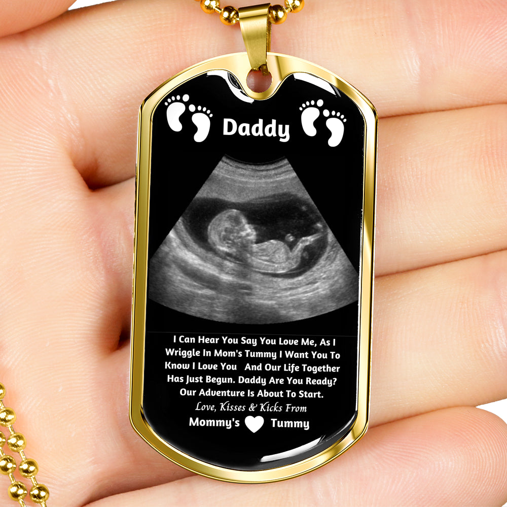 New Dad Dog Tag Pendant- Daddy, Are You Ready?