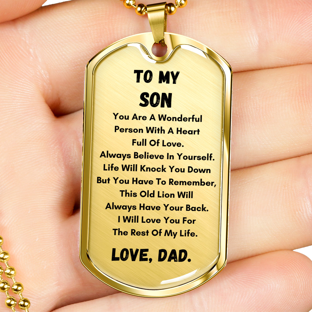 To my son I will always have your back