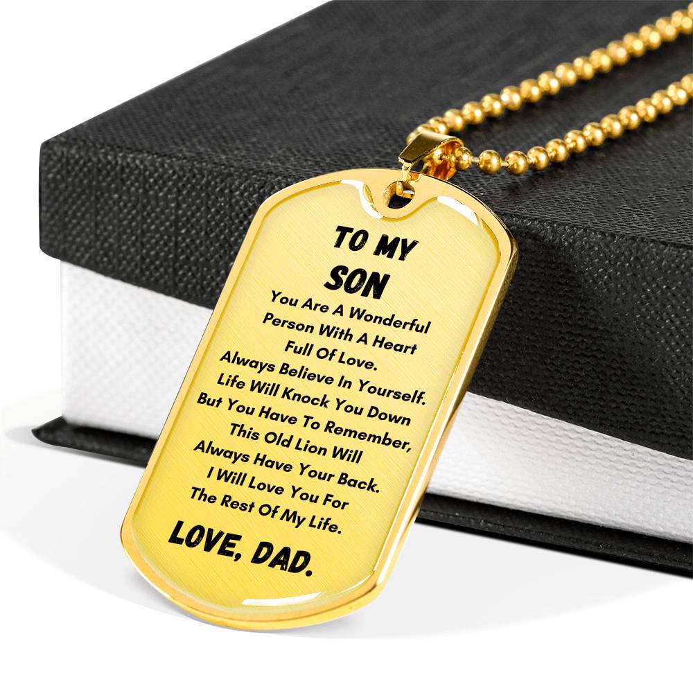 To my son I will always have your back