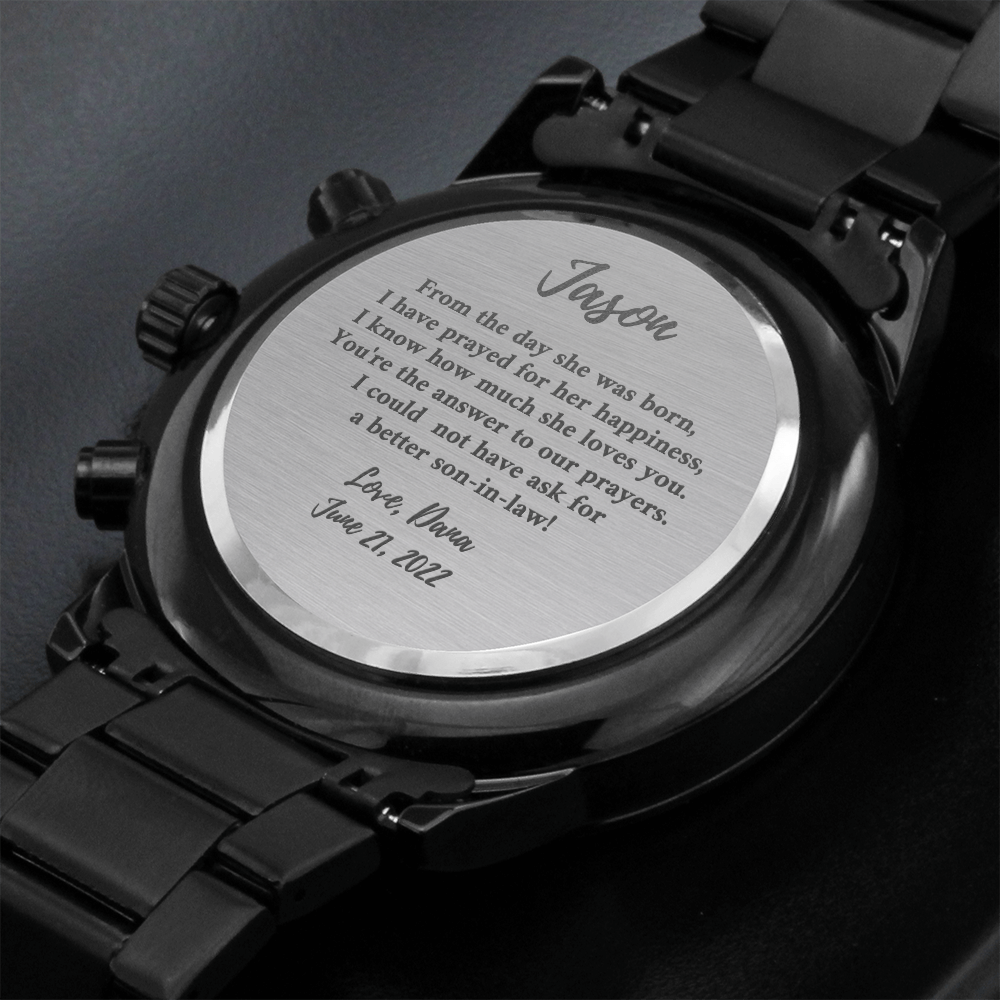 Customizable watch for son-in-law 2