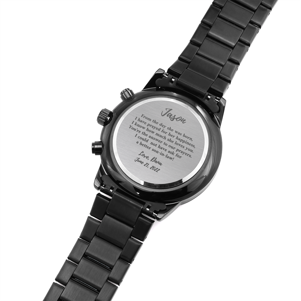 Customizable watch for son-in-law 2