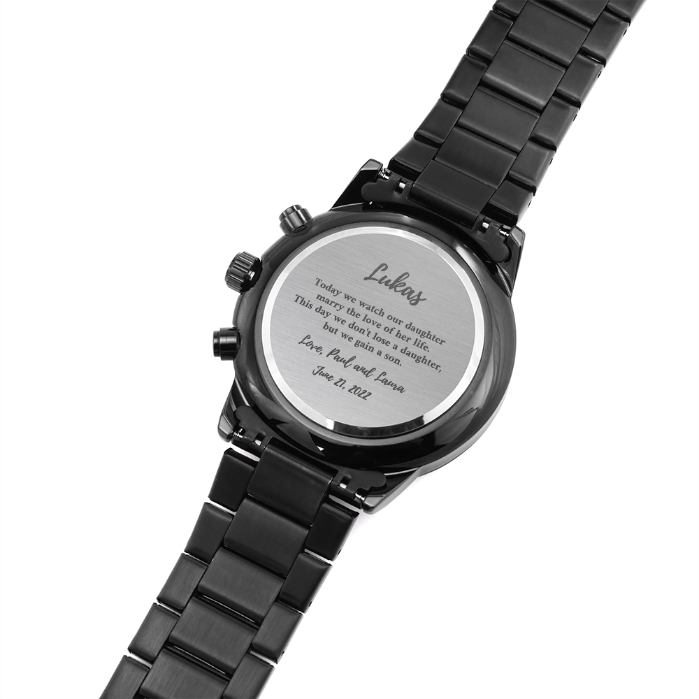 Customizable watch for son-in-law