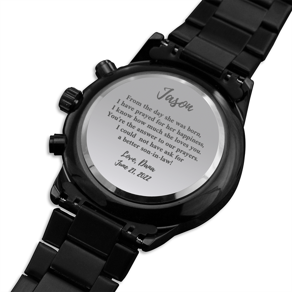 Customizable watch for son-in-law 2