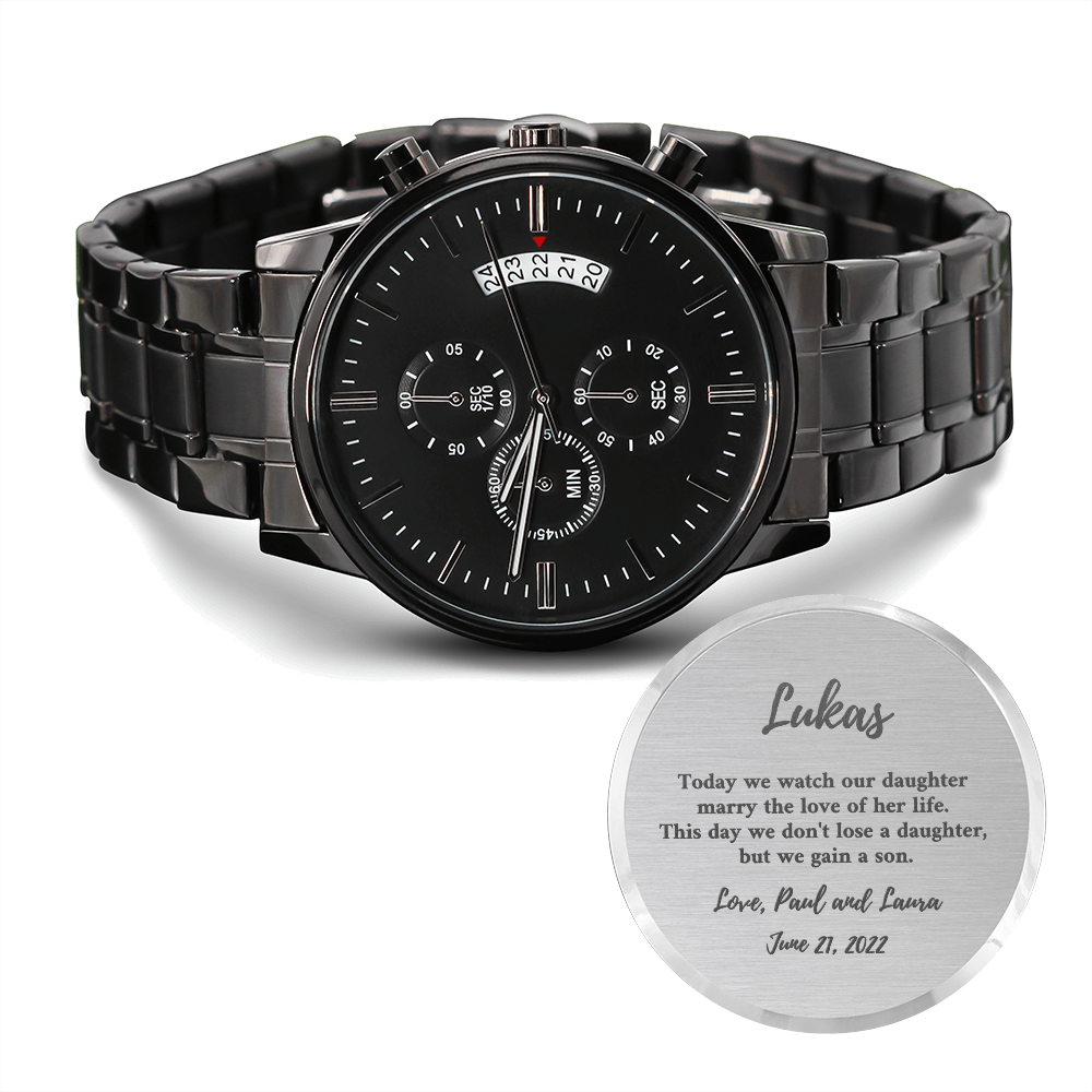 Customizable watch for son-in-law