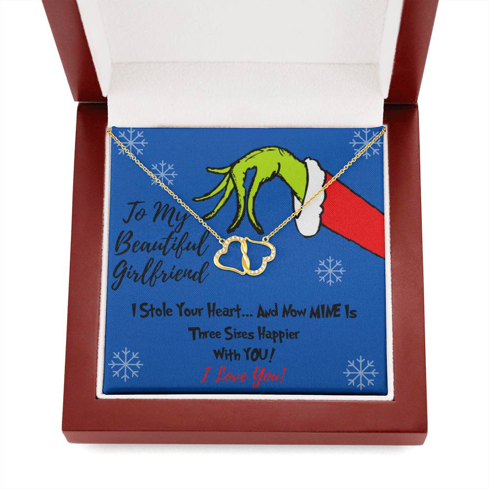 Grinch solid gold necklace for girlfriend