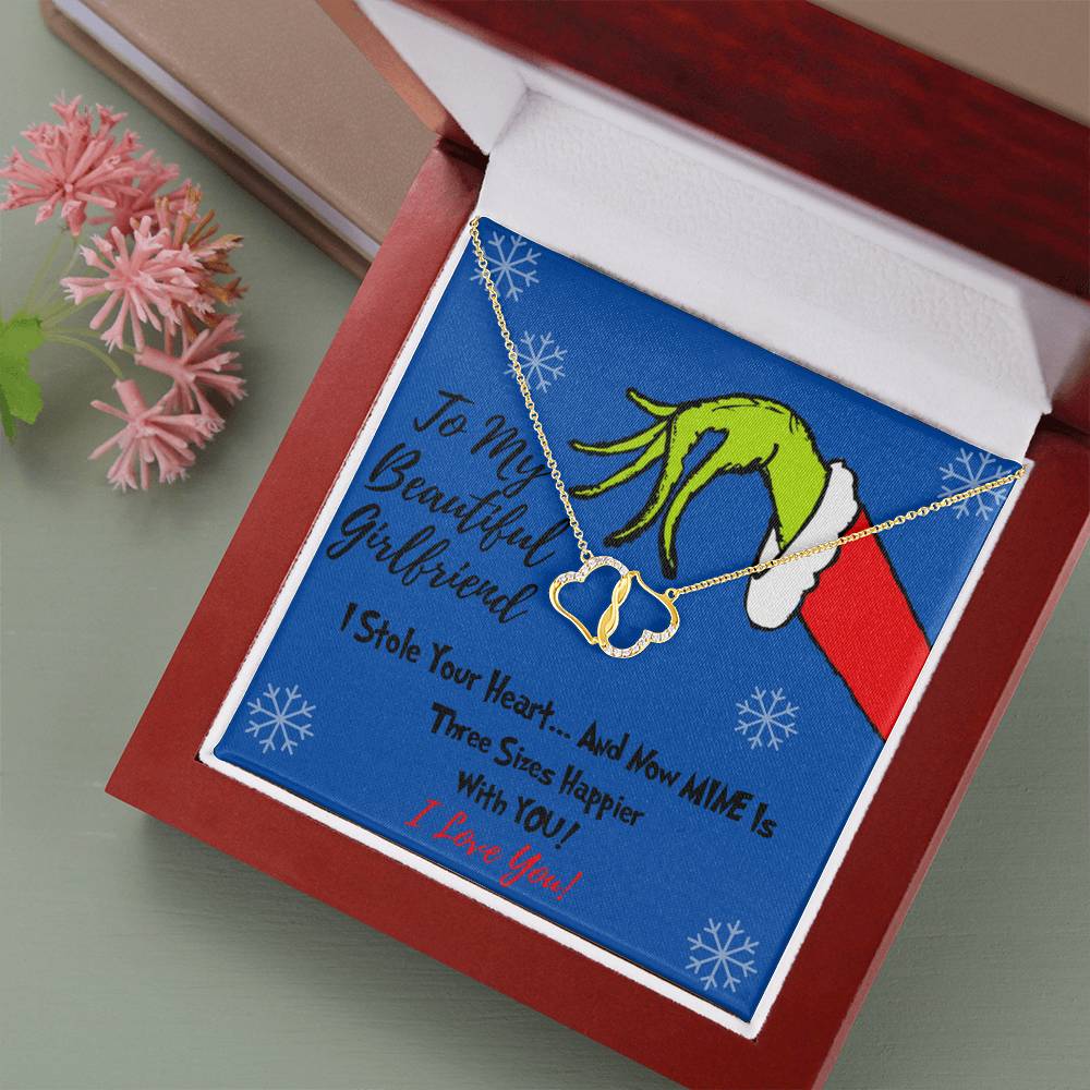 Grinch solid gold necklace for girlfriend