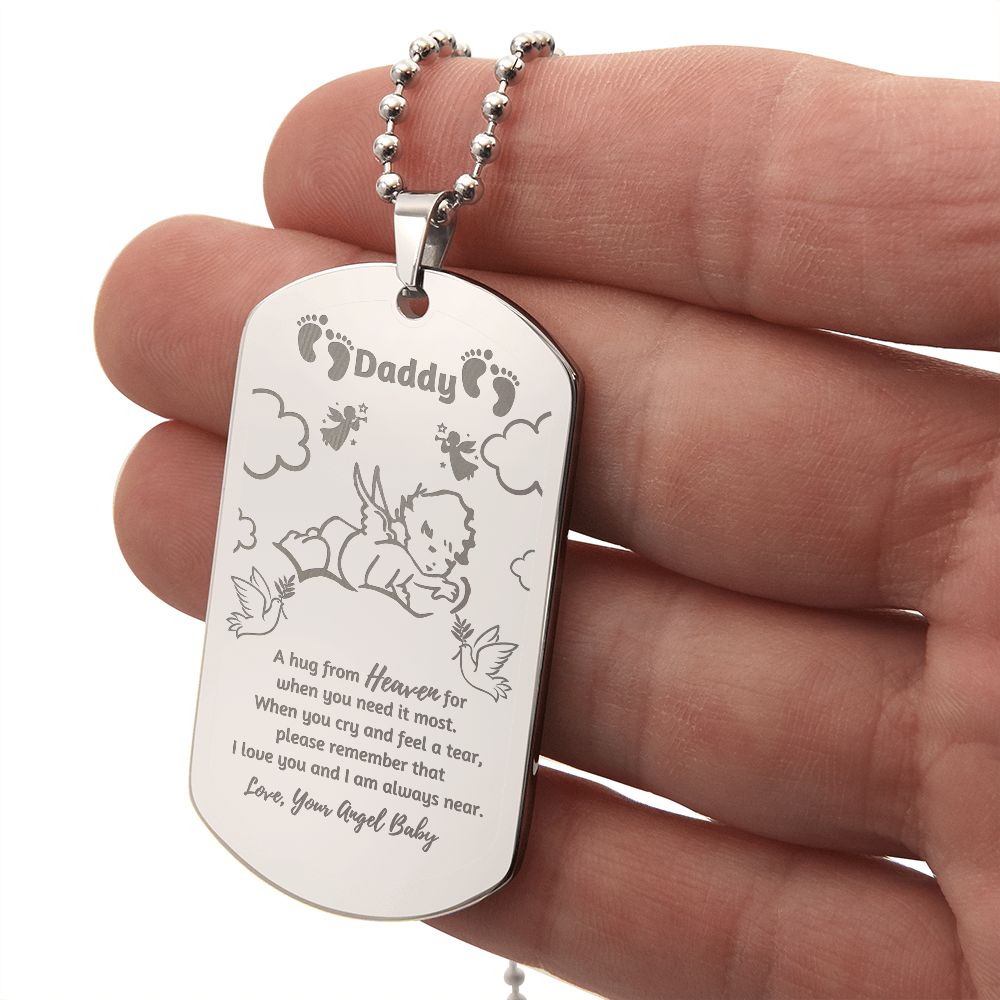 Angel Baby Engraved Pendant