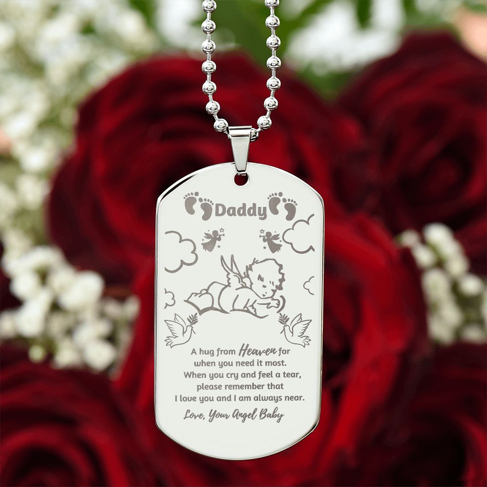 Angel Baby Engraved Pendant