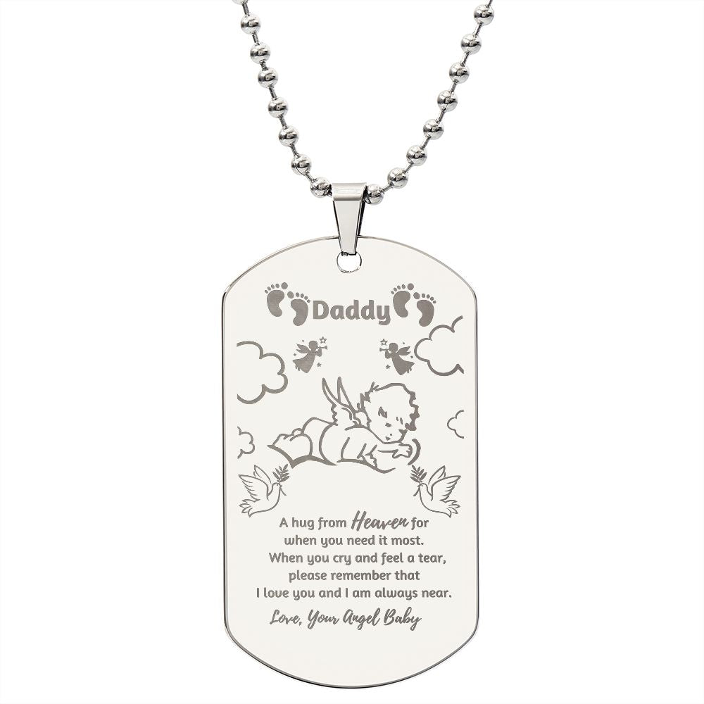 Angel Baby Engraved Pendant