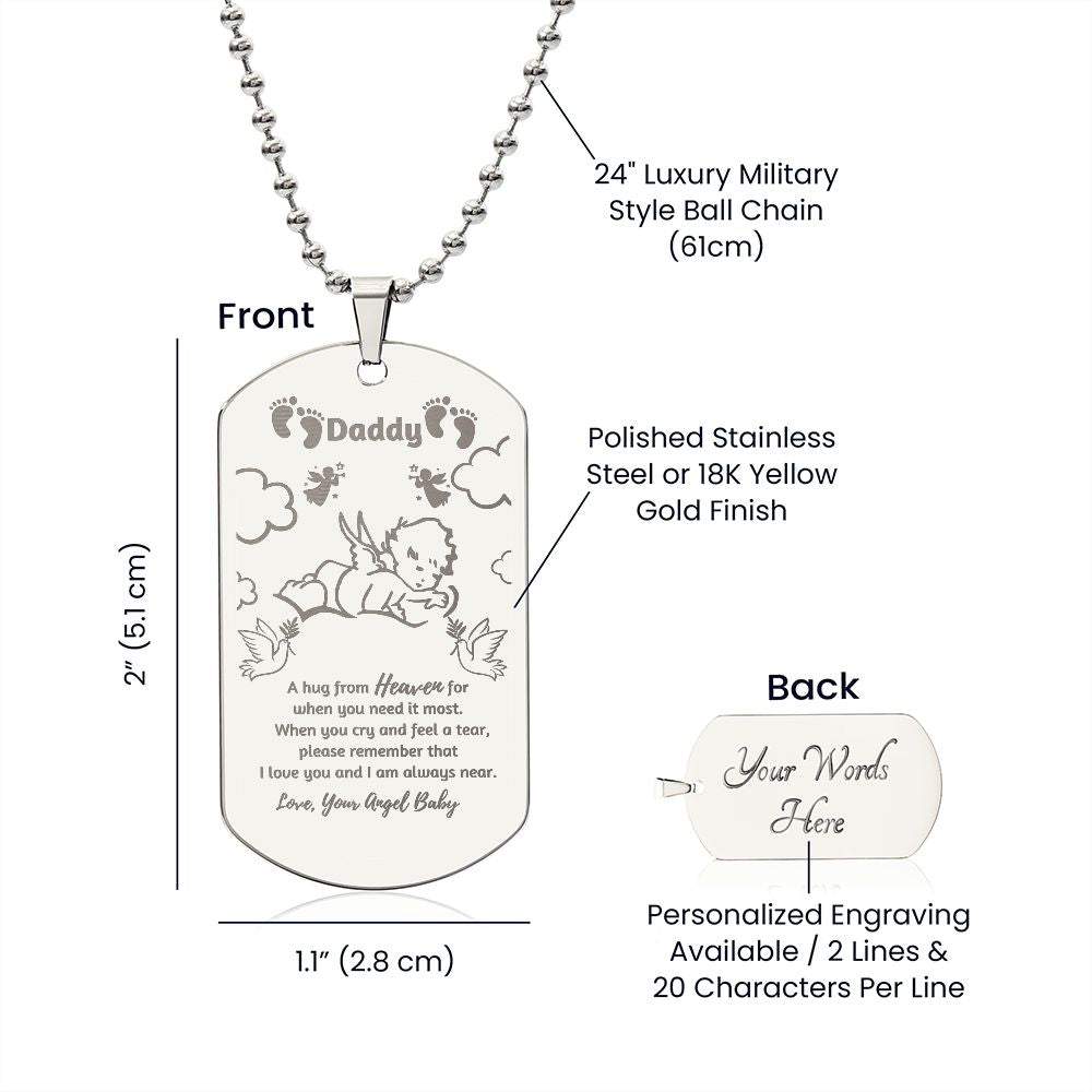 Angel Baby Engraved Pendant