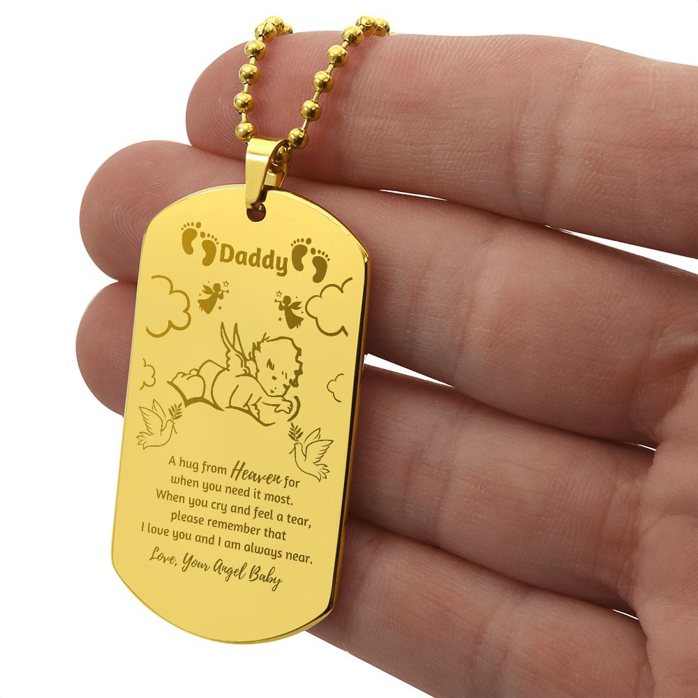 Angel Baby Engraved Pendant