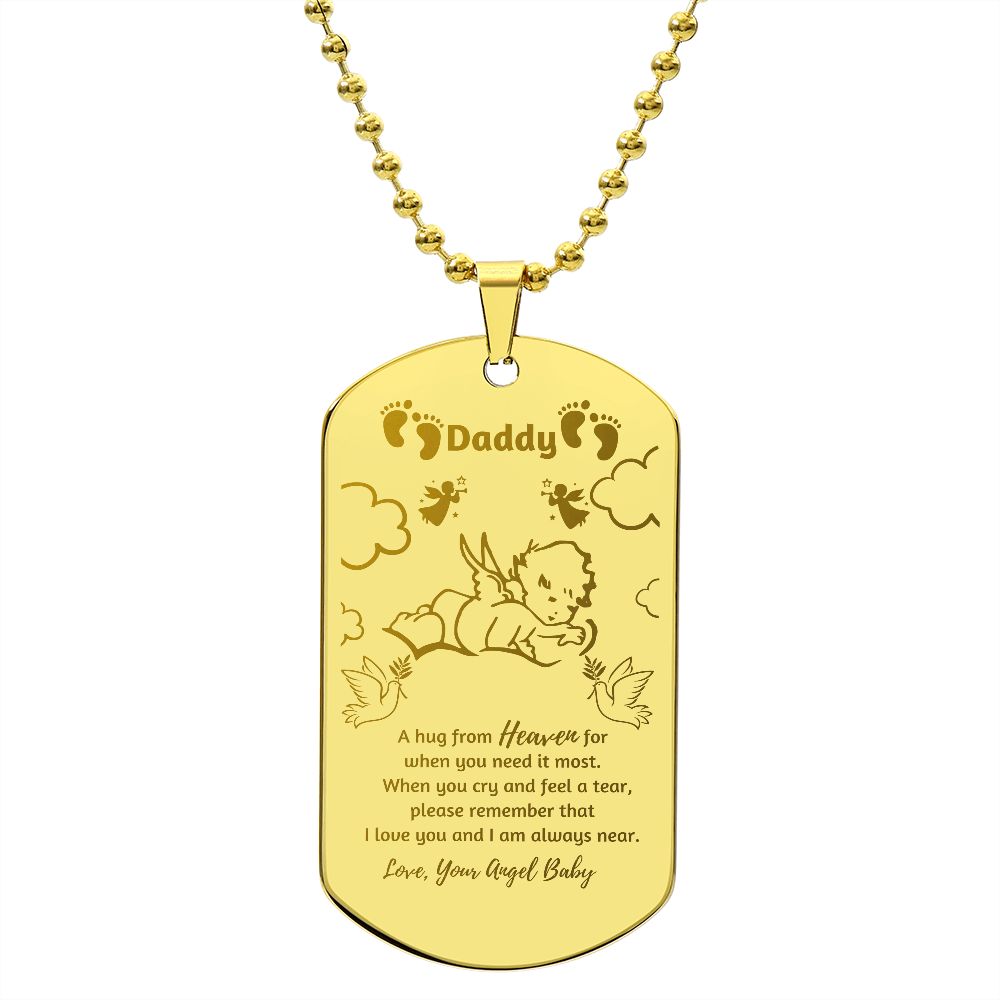 Angel Baby Engraved Pendant