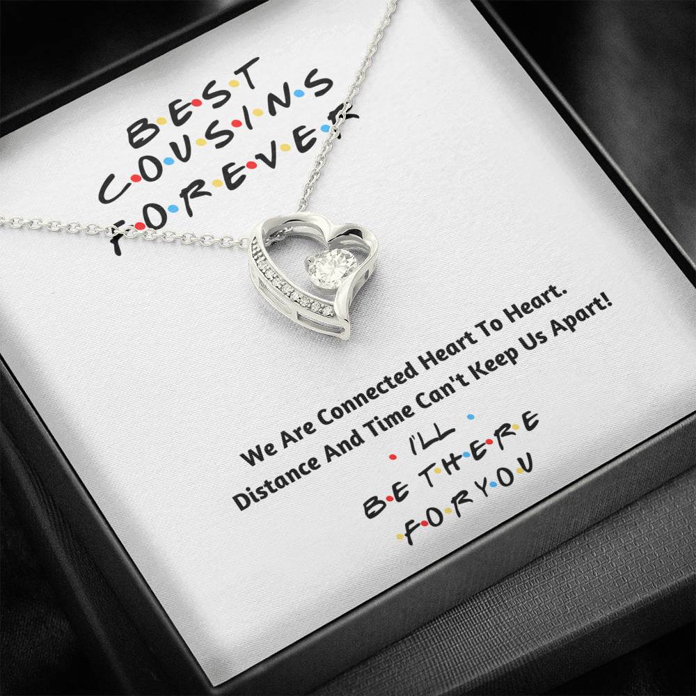 Best Cousins Forver Heart Necklace