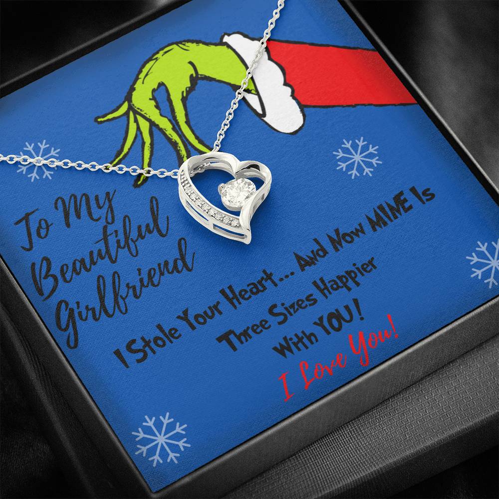 Grinch Heart Necklace For Girlfriend