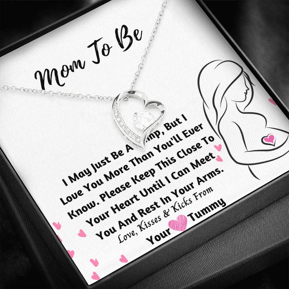 Mom to Be Heart Necklace- I Love You