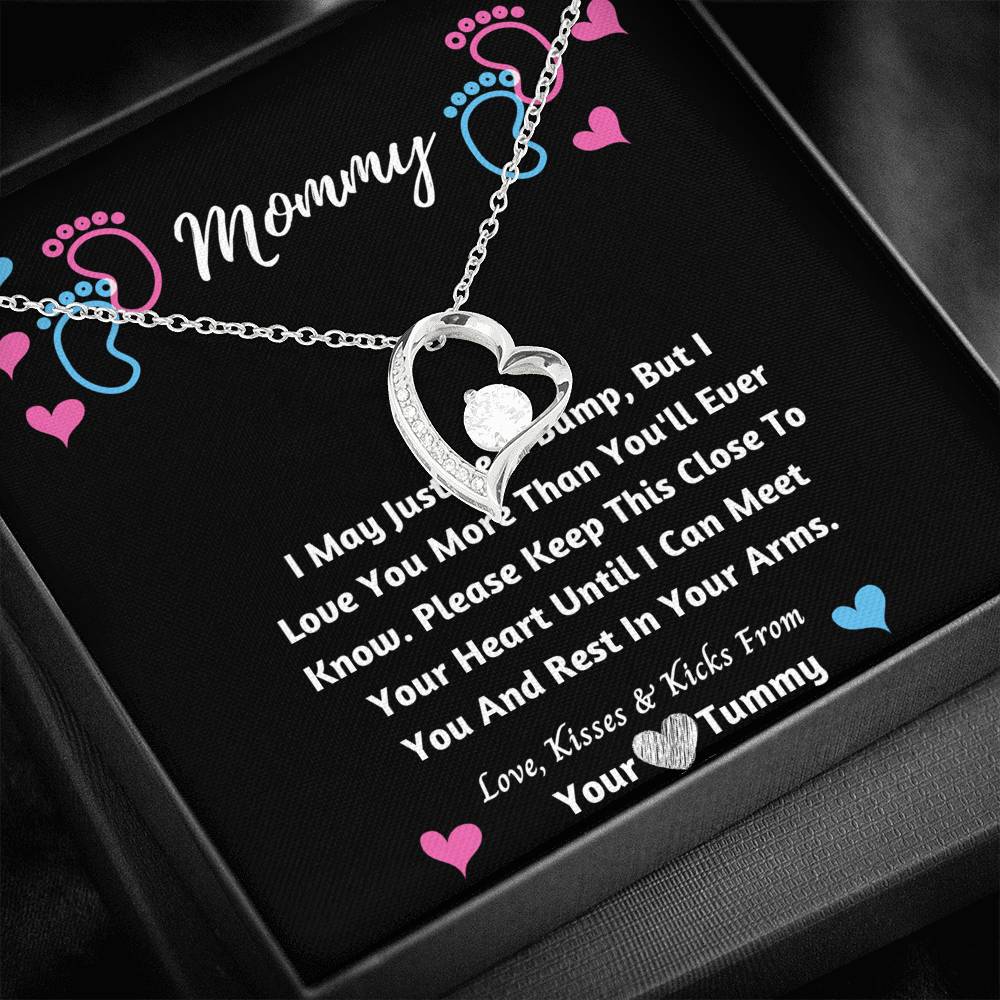 Mommy Heart Necklace- I Love You From Your Tummy 4
