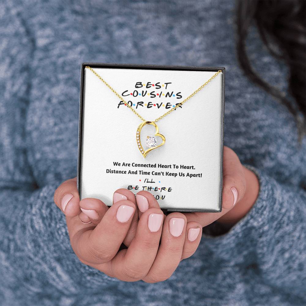 Best Cousins Forver Heart Necklace