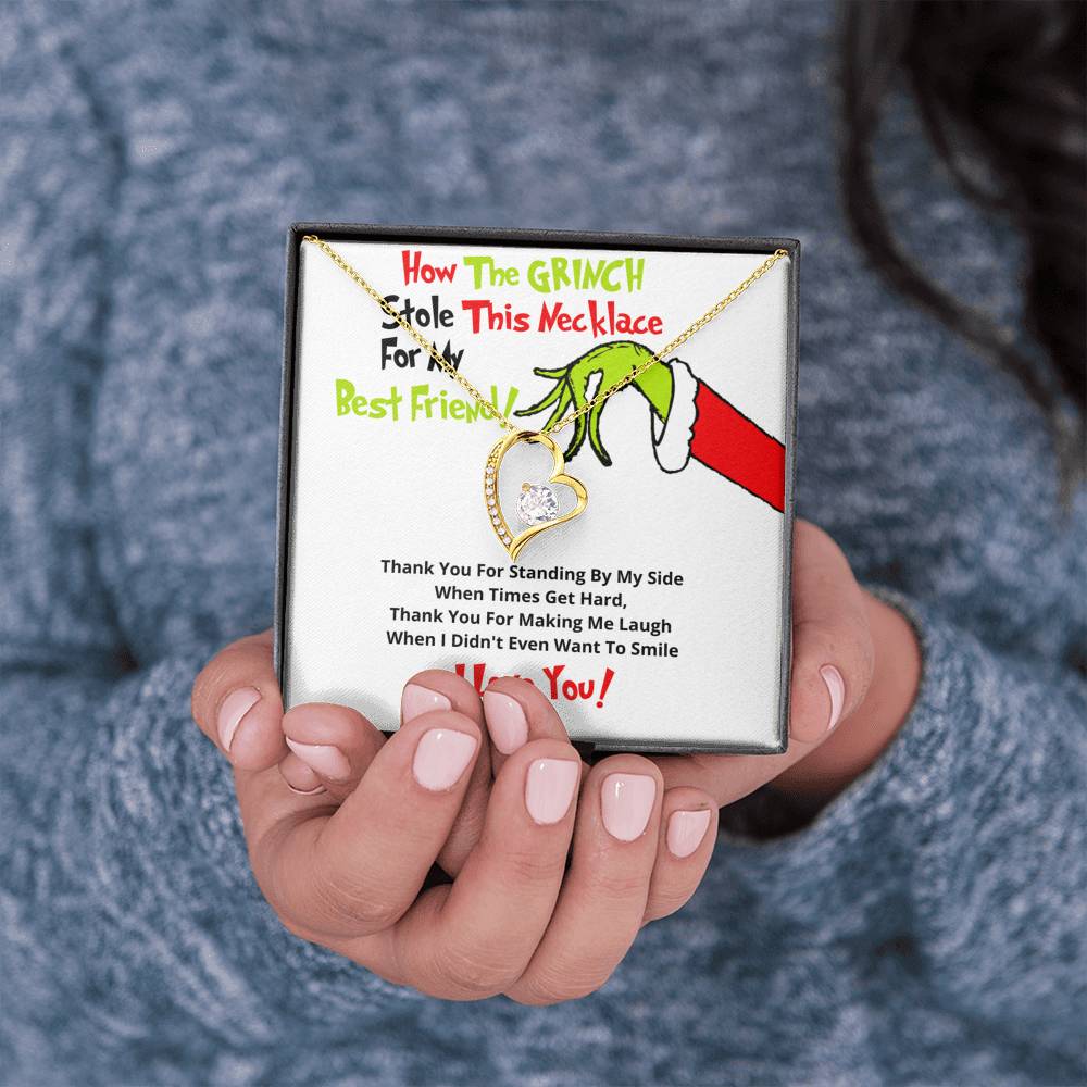 To My Best Friend Grinch Necklace - Thank you