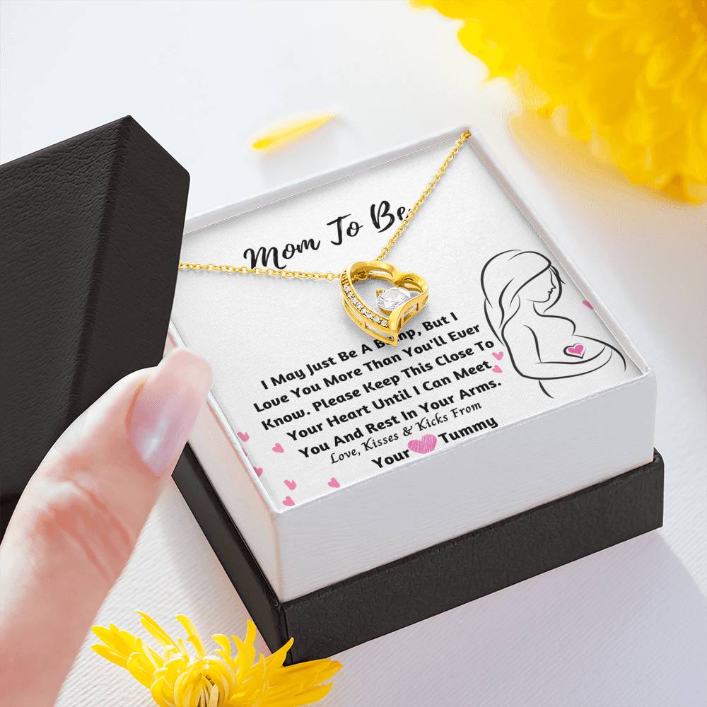 Mom to Be Heart Necklace- I Love You