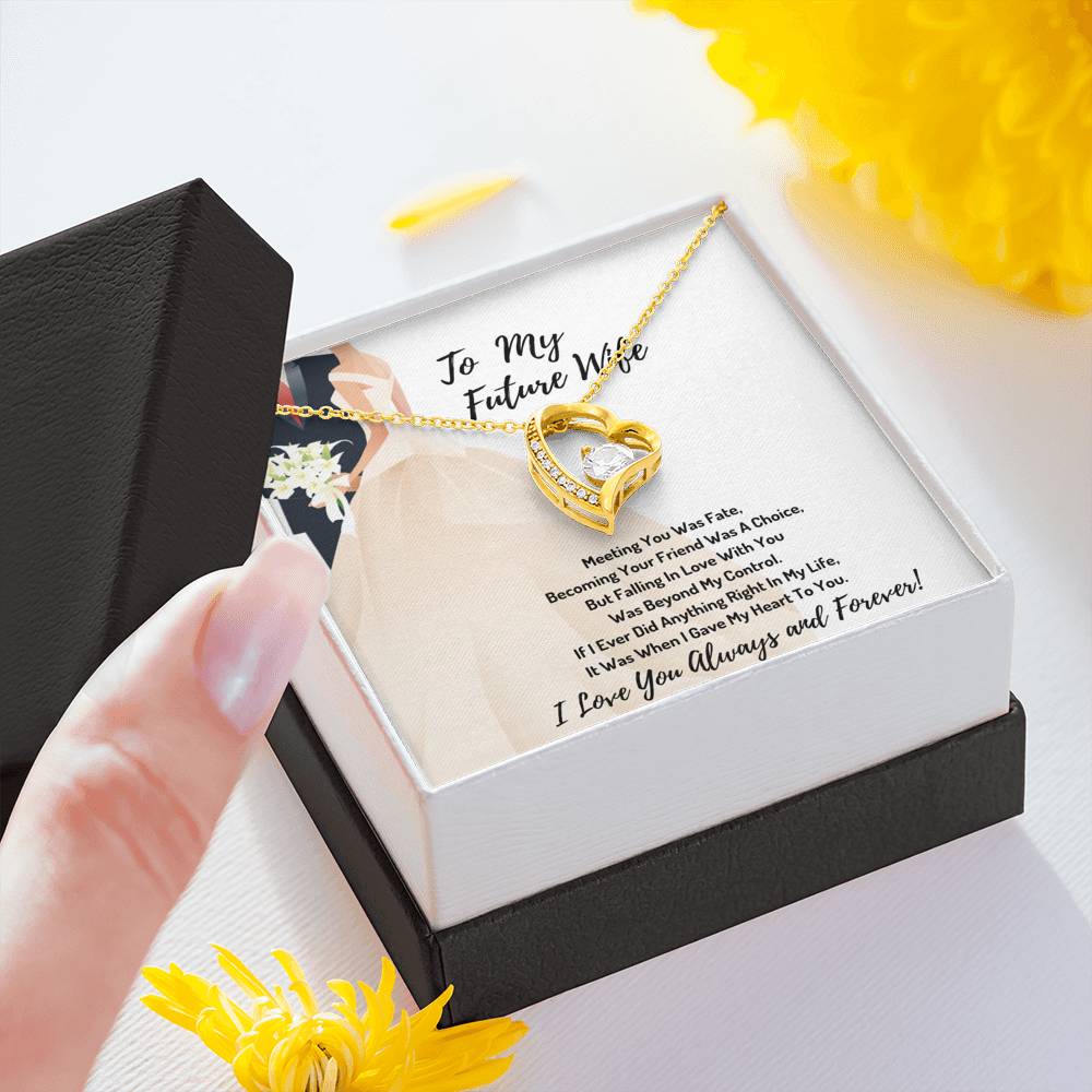 To My Future Wife Heart Necklace- Meeting Was Fate