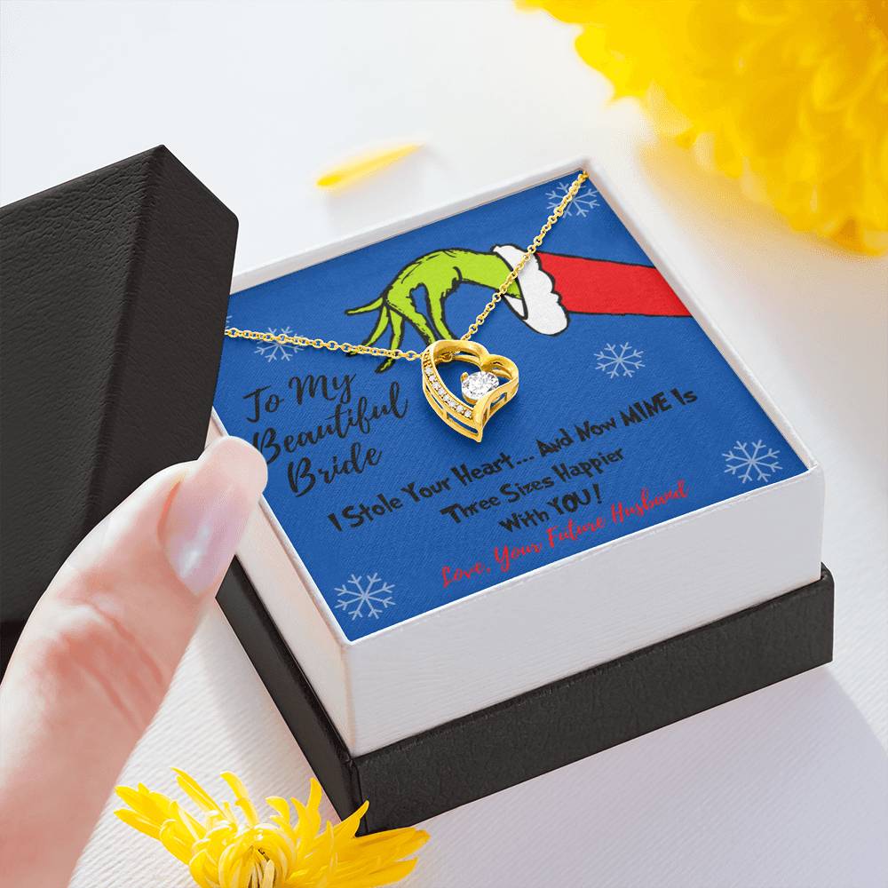 To My Beautiful Bride Grinch Necklace