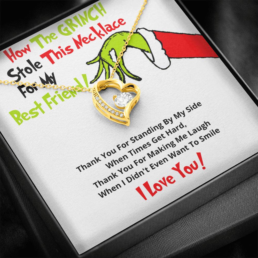 To My Best Friend Grinch Necklace - Thank you